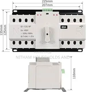 Automatic Changeover/Transfer Switch (Ats) 4p 125a, Three 3 Phase