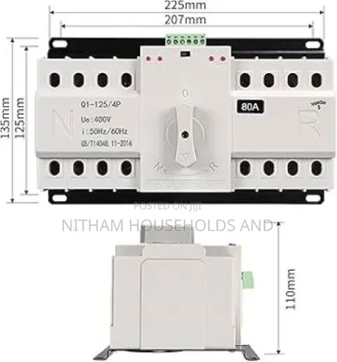 Automatic Changeover/Transfer Switch (Ats) 4p 125a, Three 3 Phase