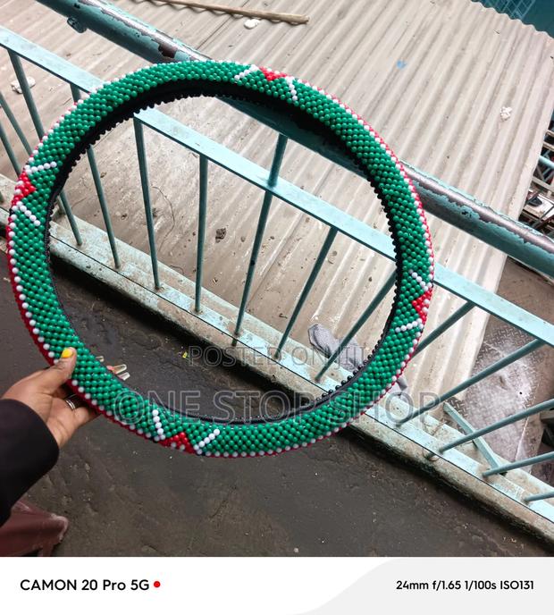 38/40/42/46cm Beaded Different Sizes Steering Wheel Cover - thumbnail 2