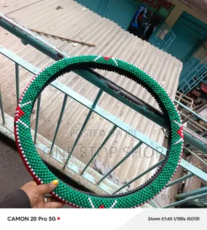 Lorry /4x4 Cars Kenyan Flag Beaded Steering Wheel Cover in 40-46cm