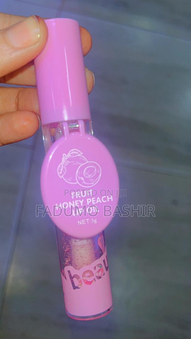 Cute Pink Lip Gloss With Mirror⁠