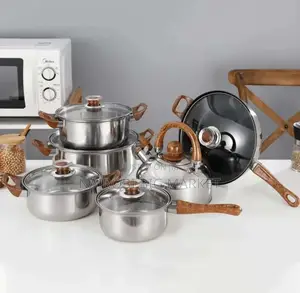 12 Pieces Stainless Cookware With Kettle