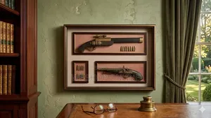 2 16 Bullets Wall Decor. Size: 58*80 Cm