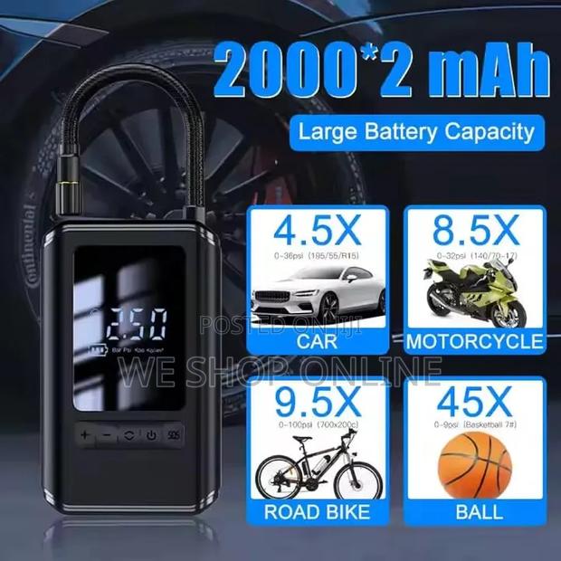 Car Mounted Inflation Pump, Mini Self-Propelled Electric Tire Inflator - thumbnail 9