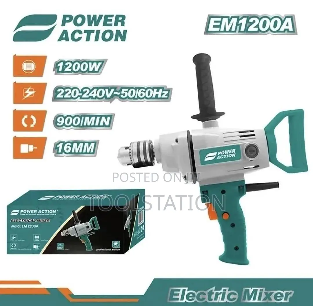 Electric Drill and Mixer 2 in 1 1200w 16 Mm Chuck Heavy Duty