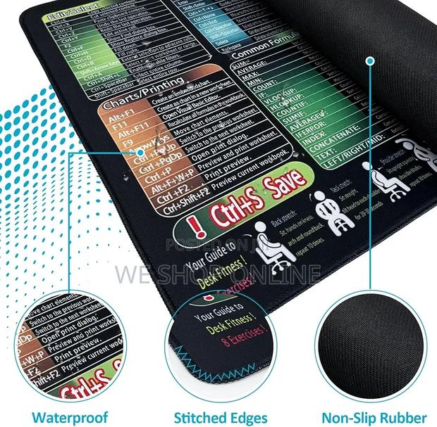 Excel Cheat Sheet Mouse Pad, 30*60 Cm - thumbnail 3