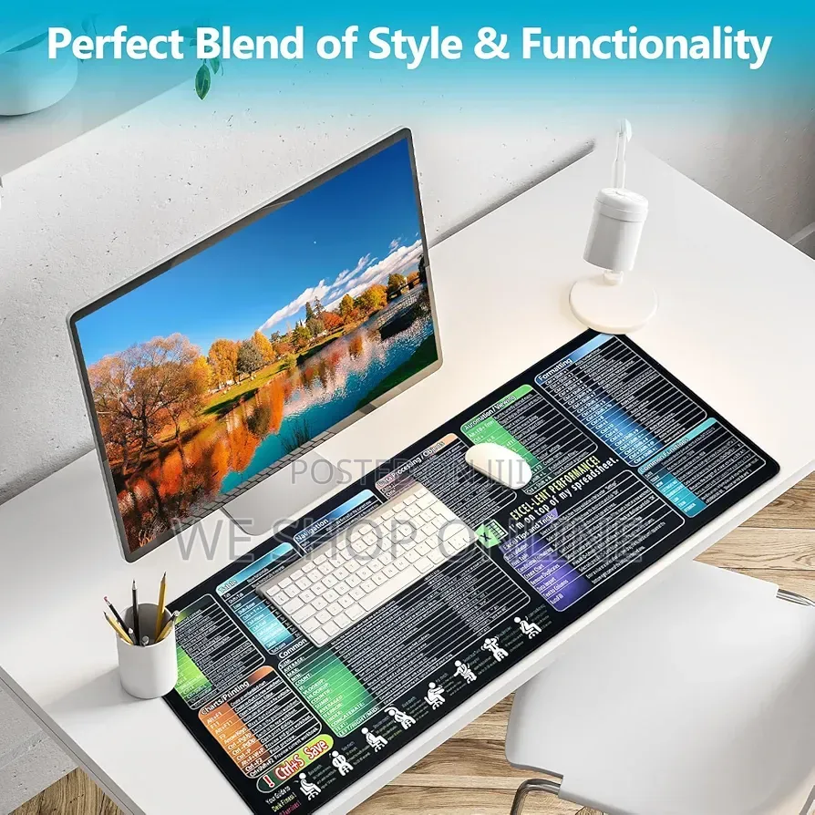 Excel Cheat Sheet Mouse Pad, 30*60 Cm
