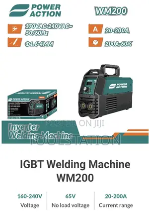Welding Machine Portable 200a 1gbt Complete With Accessories Limited
