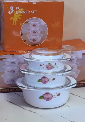 3 Pieces Heat Resistant Glass Bowls
