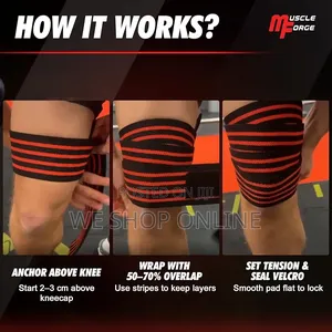 Knee Wraps Men Fitness Weight Lifting Elastic Bandage Compression