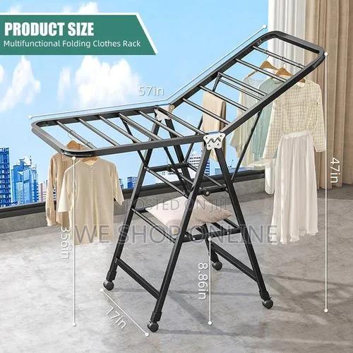 Movable Foldable/Portable Laundry Drying Rack - thumbnail 3