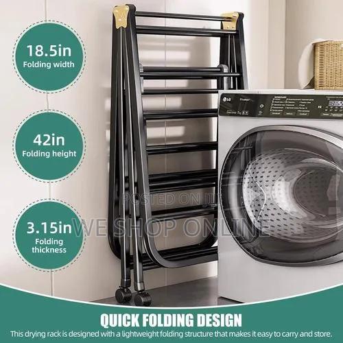 Movable Foldable/Portable Laundry Drying Rack - thumbnail 8