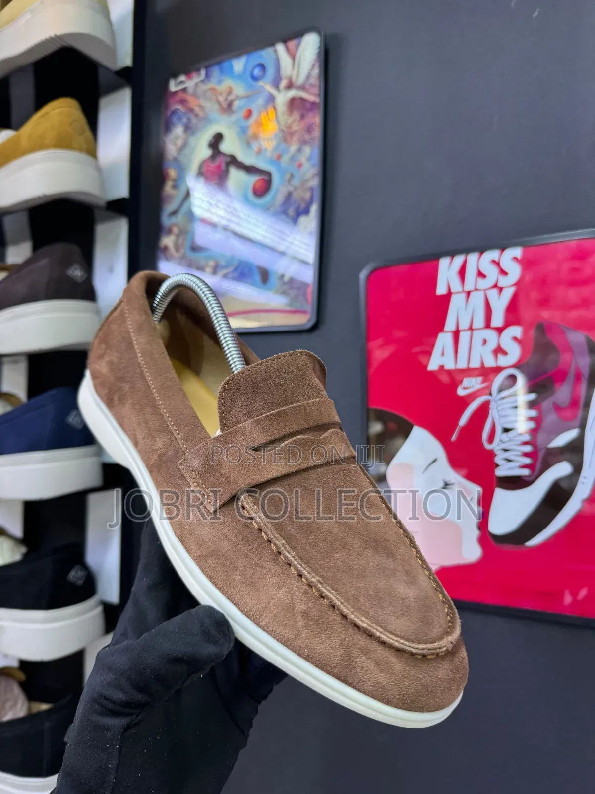 Brown Loro Piana Mens Summer Walk Loafers