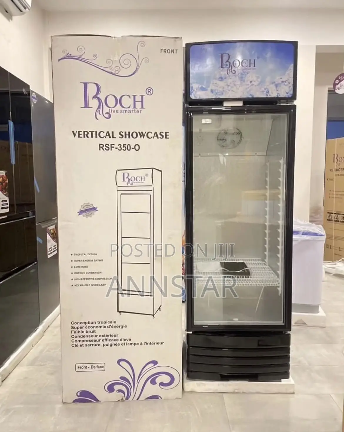 280 Liters Roch Vertical Showcase Refrigerator