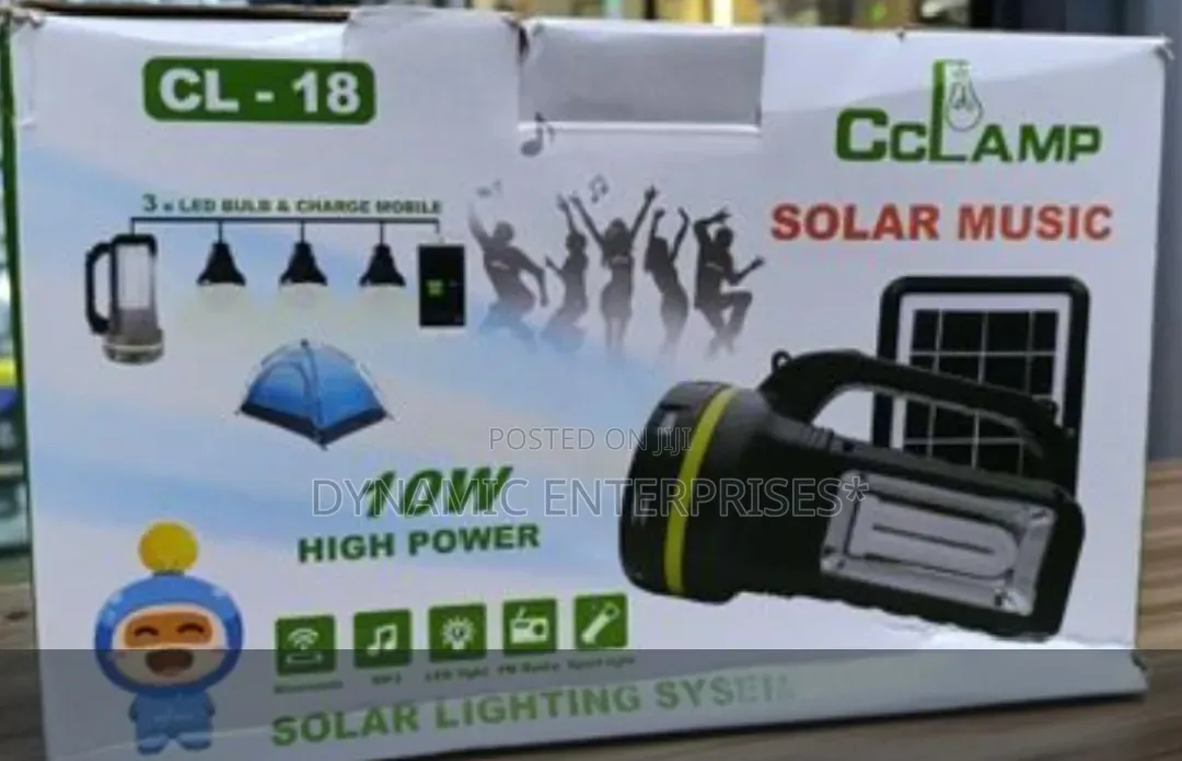 Cl-18 Rechargeable Portable Torch Light Speaker With Solar Panel