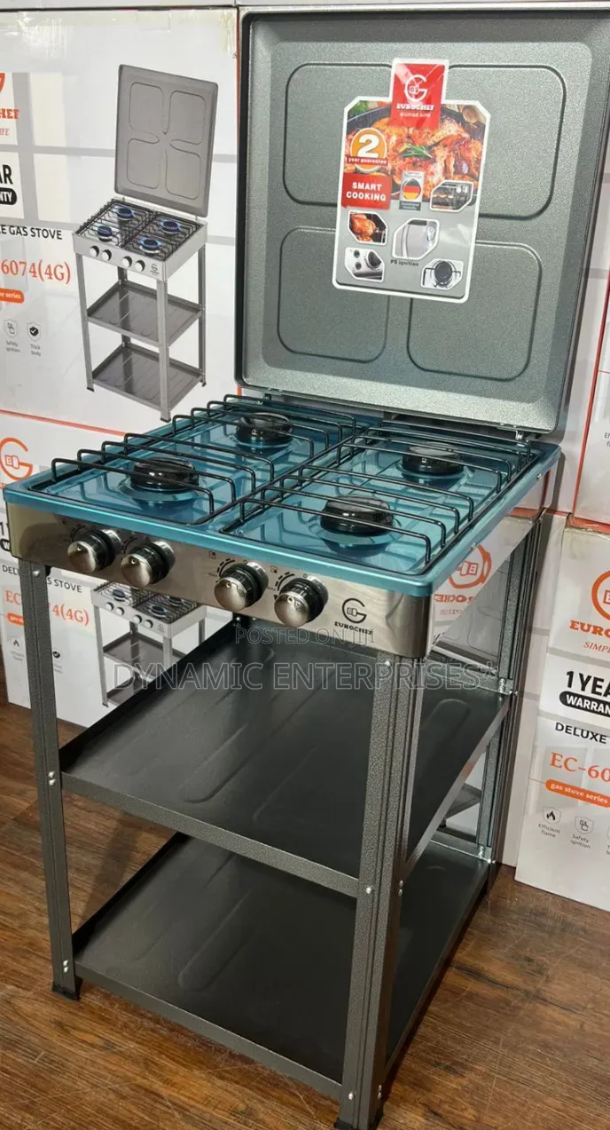 Eurochef Full Gas Standing Cooker With Shelves