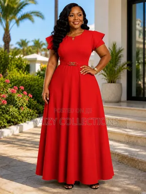 Elegant Maxi Dress With Waist Belt