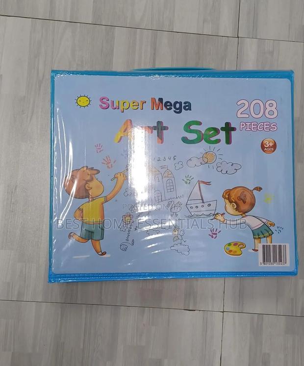 208pcs Kids Drawing Art Set-blue Pink - thumbnail 2