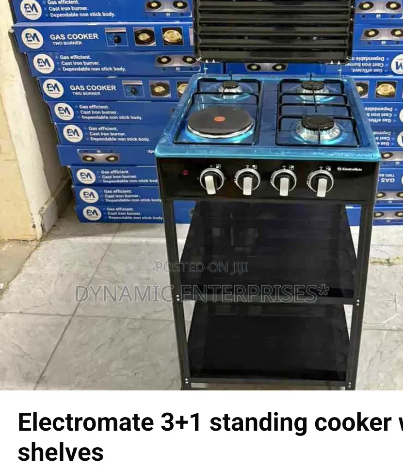 Electromate 3+1 Standing Cooker With Shelves