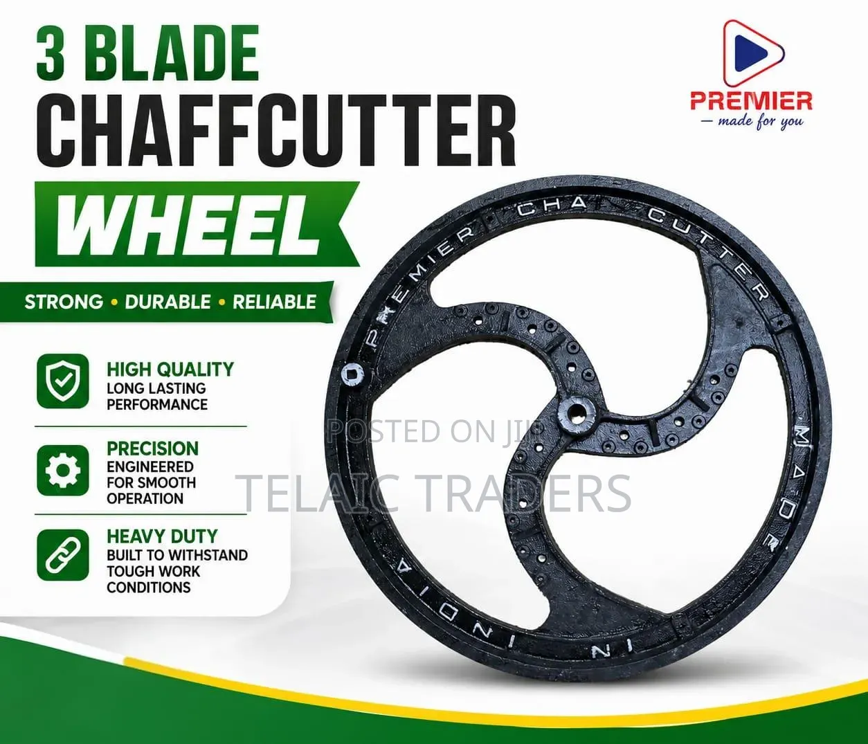 Premier 3 Blade Chaffcutter Wheel
