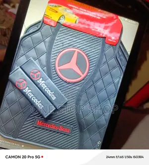 Mercedes Universal Branded Mats+Safety Belt Cover+ Edge Guard Sticker
