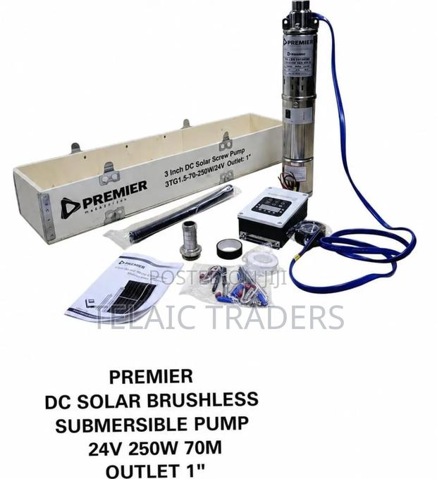 Premier Dc Solar Brushless Submersible Pump 24v 250w 70m