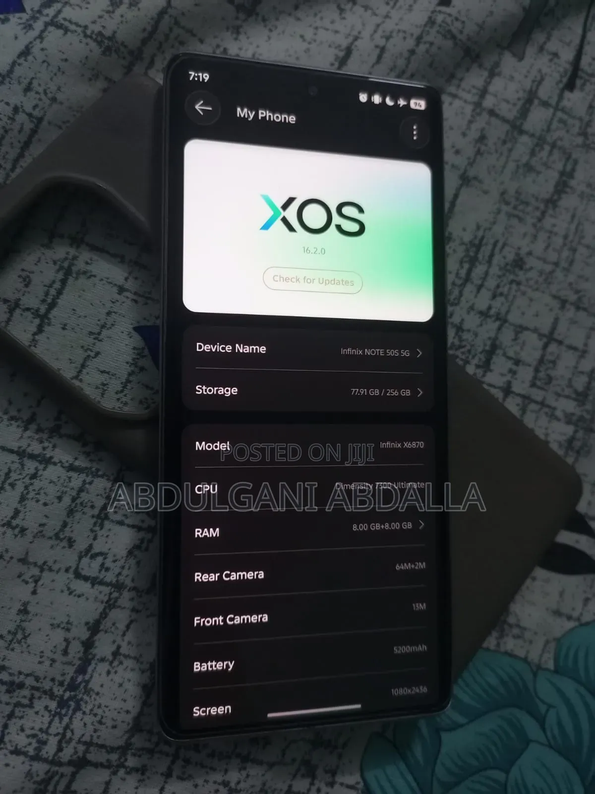 Infinix Note 50s 256 GB Gray