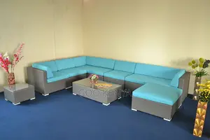 Rattan Sofa; Weather Resistant L Shaped Wicker Garden Sofa Set