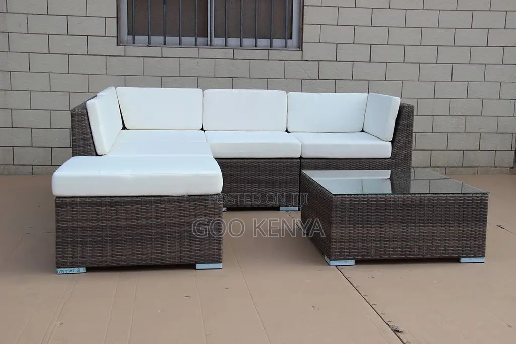 Rattan Sofa; Weather Resistant L Shaped Wicker Garden Sofa Set