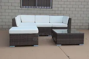 Rattan Sofa; Weather Resistant L Shaped Wicker Garden Sofa Set