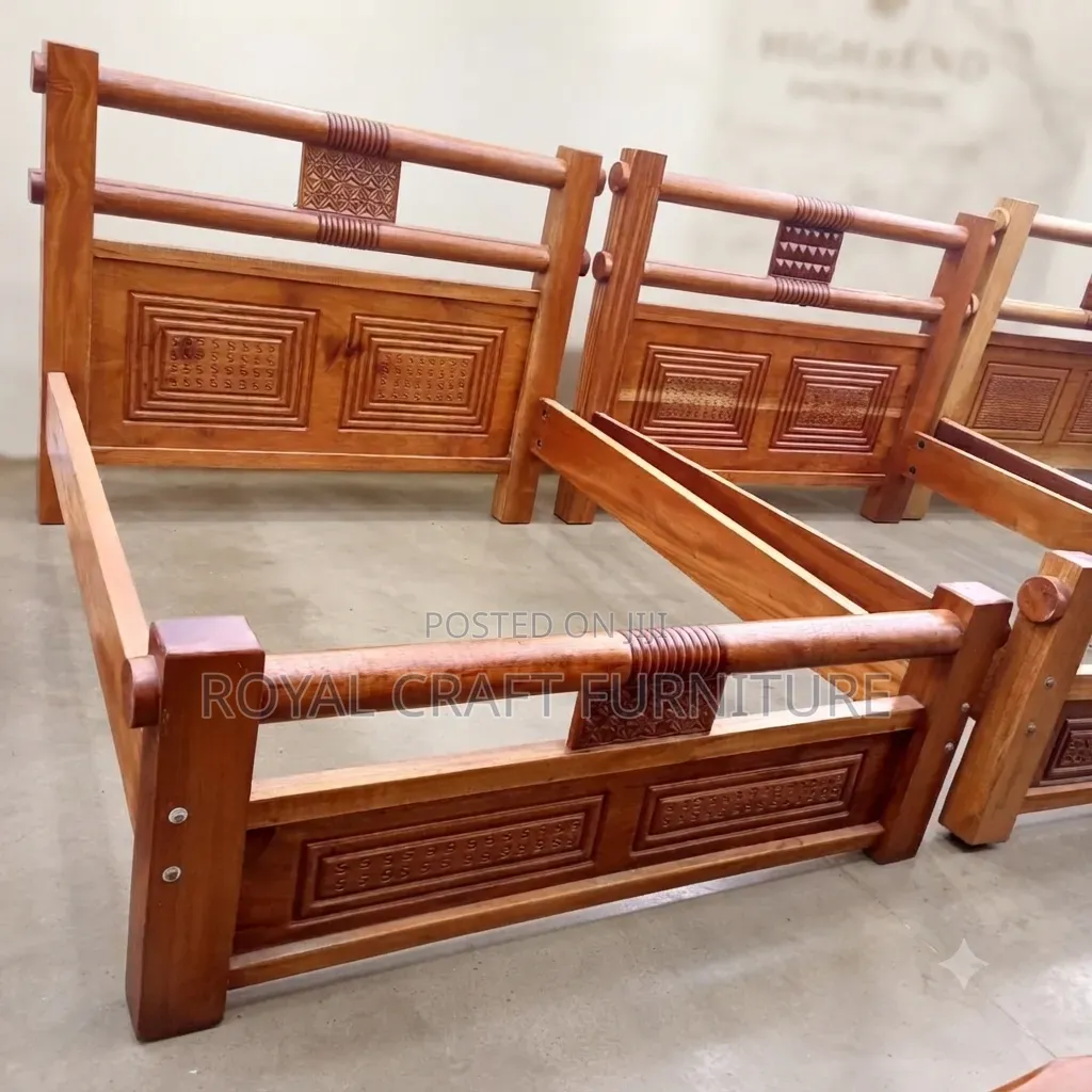 Premium 5x6 Pure Mahogany Bed – Brand New