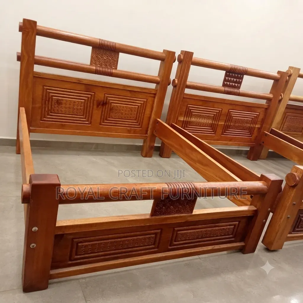Premium 5x6 Pure Mahogany Bed – Brand New