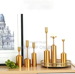 Luxury Gold Candle Holders, Metal Candlestick, Wedding Centerpieces