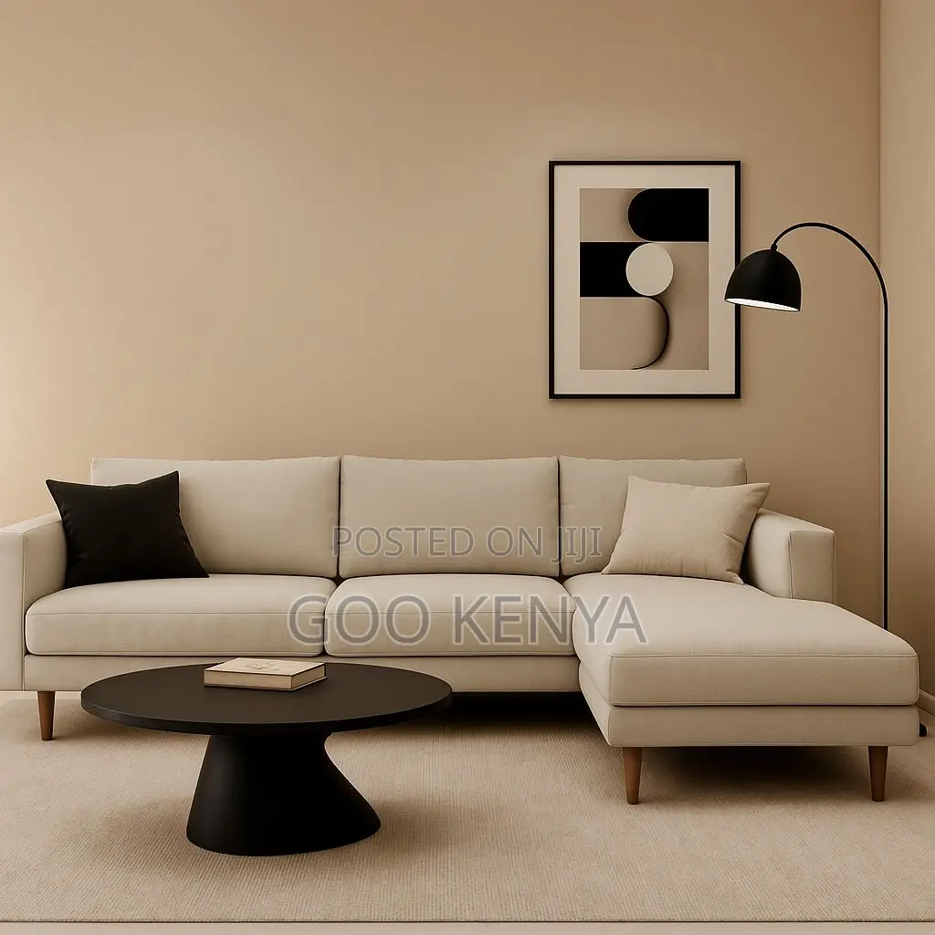 Home Sofa; Fabric Corner Sectional Sofa With Modern L Shaped Design