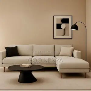 Home Sofa; Fabric Corner Sectional Sofa With Modern L Shaped Design
