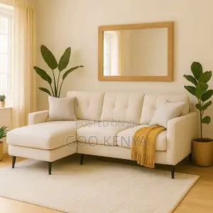 Home Sofa; Fabric Corner Sectional Sofa With Modern L Shaped Design