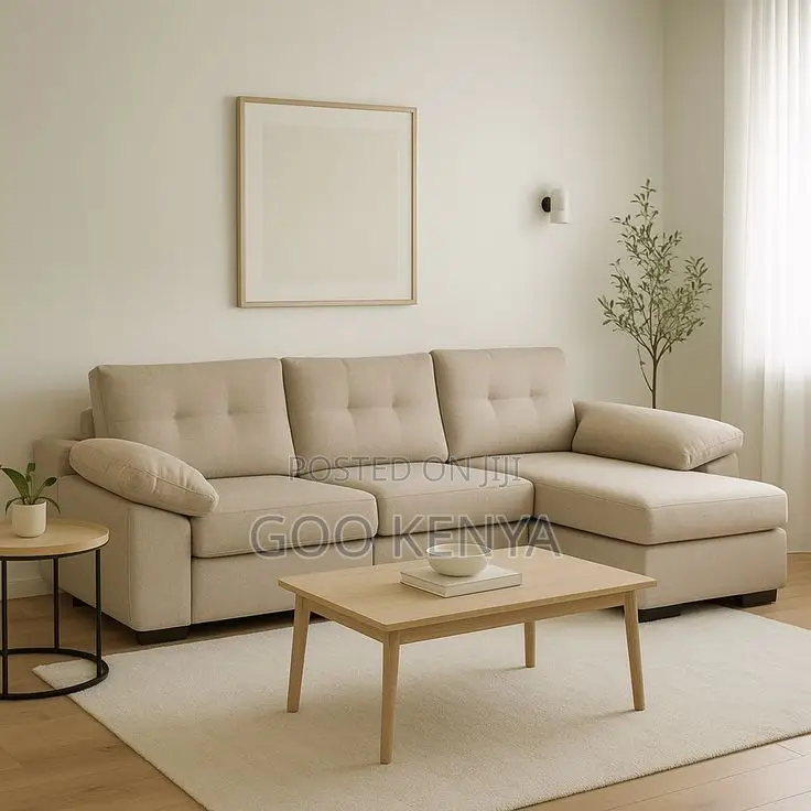 Home Sofa; Fabric Corner Sectional Sofa With Modern L Shaped Design
