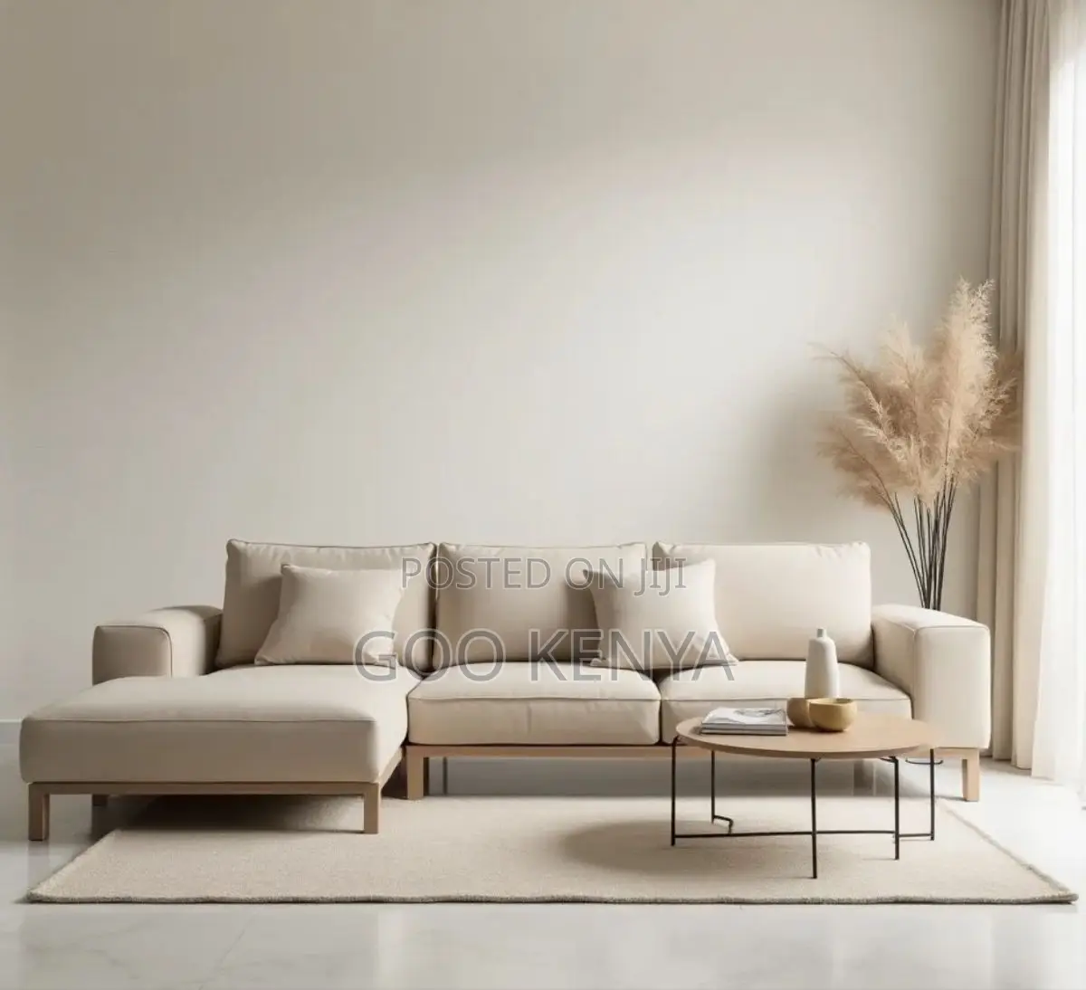 Home Sofa; Fabric Corner Sectional Sofa With Modern L Shaped Design