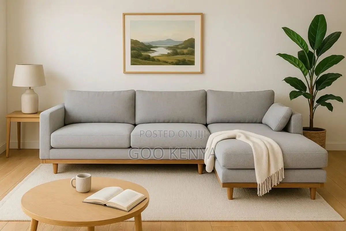 Home Sofa; Fabric Corner Sectional Sofa With Modern L Shaped Design