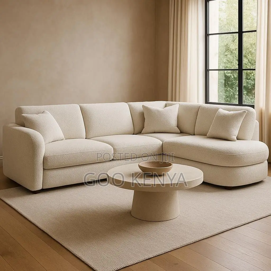 Home Sofa; Fabric Corner Sectional Sofa With Modern L Shaped Design