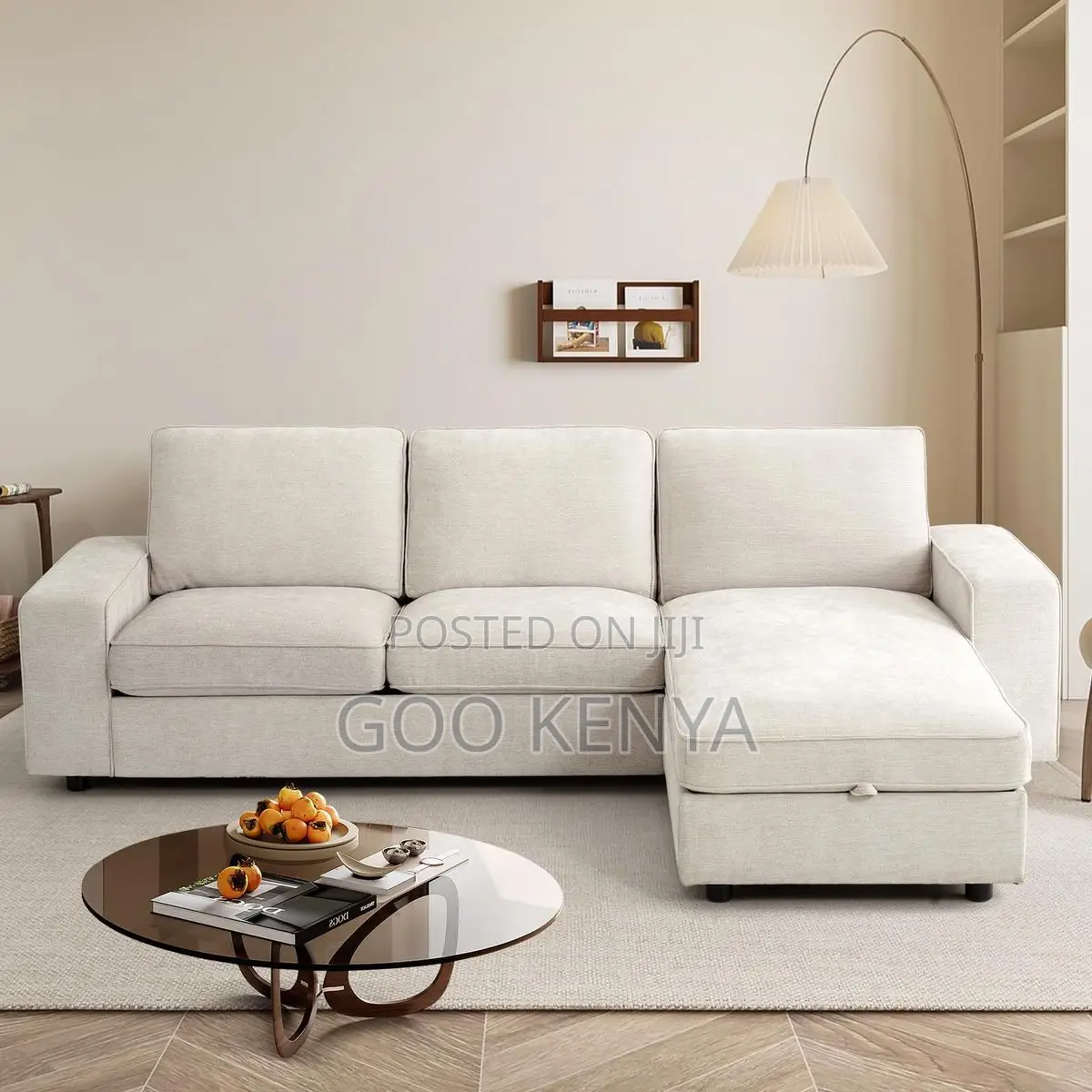 Home Sofa; Fabric Corner Sectional Sofa With Modern L Shaped Design