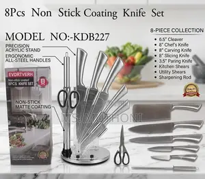 8pcs Stainless Steel Nonstick Knife Set