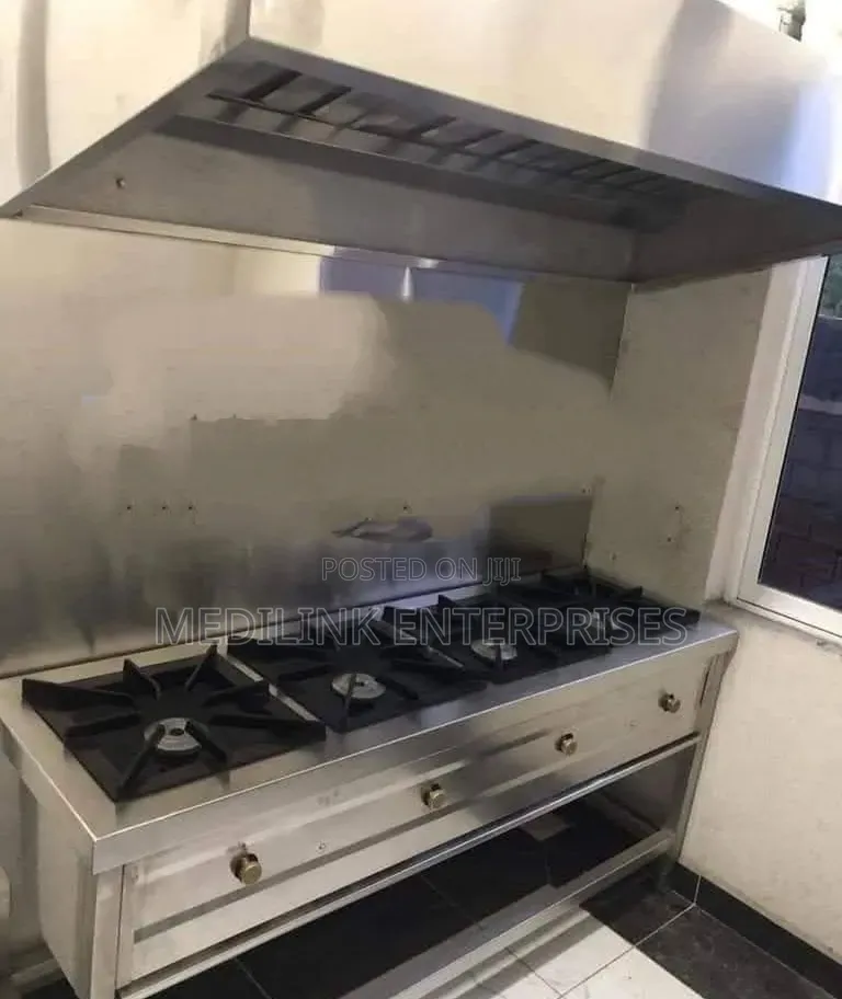 Stainless 4-burner Cooker +Hood 6ft Long + Installation