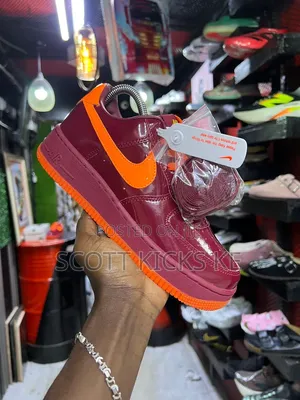 Nike Air Force 1 Low "Dark Team Red and Safety Orange"