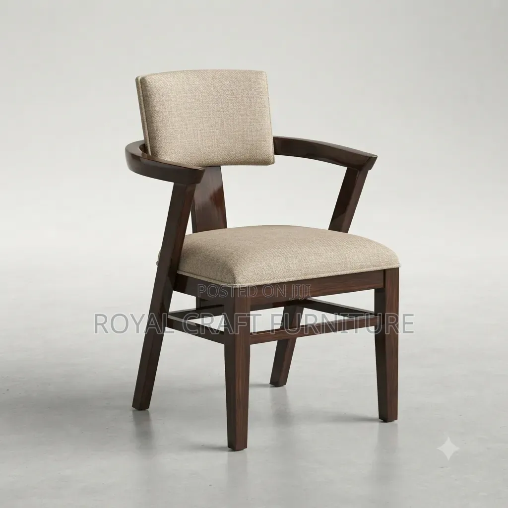 Elegant Modern Mahogany Dining Chair – Premium Upholstered