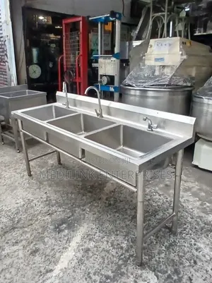 Ss 304 Stainless Triple Double Sink