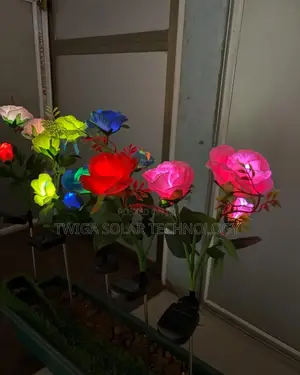 2psc Solar Pink Flower Garden Lights