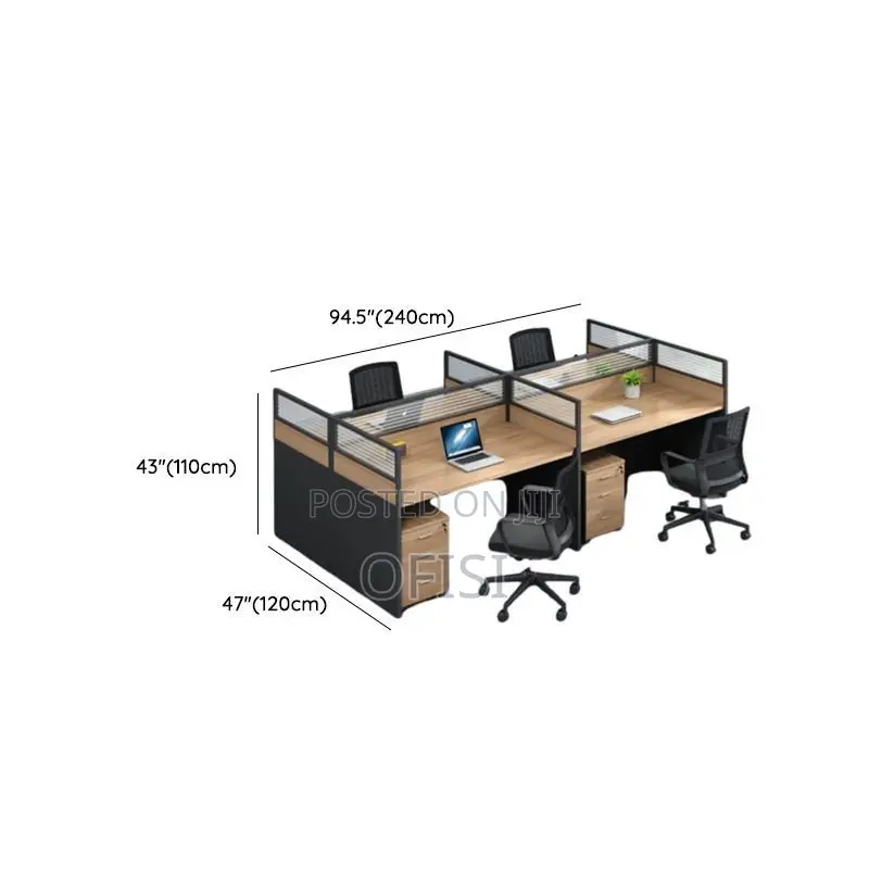 Office Workstation; Office 4-Way Modular Imported Workstation