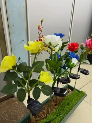 2psc Solar Yellow Flower Garden Lights