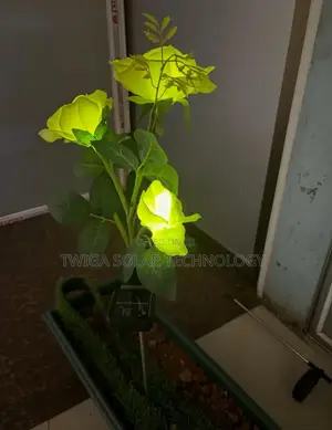 2psc Solar Yellow Flower Garden Lights